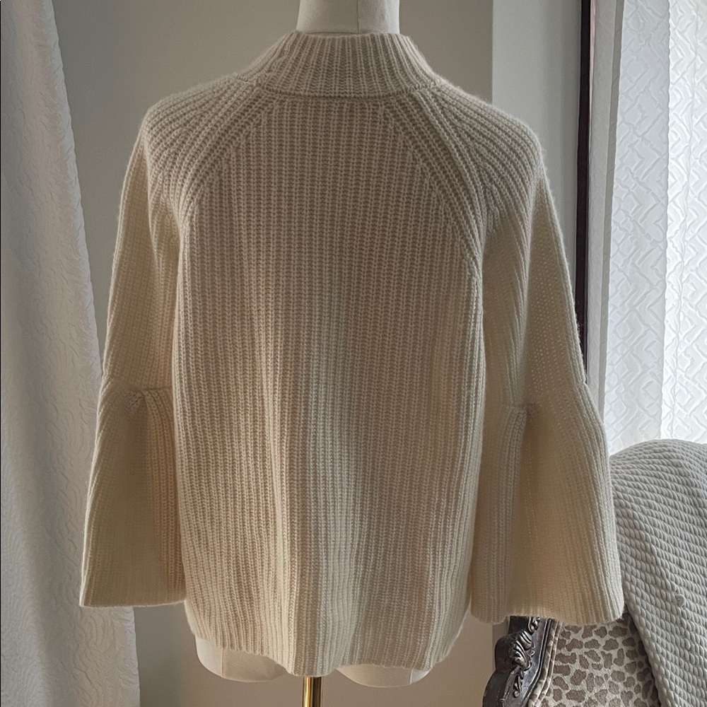 Joie Cream Sweater Medium Cashmere Wool - Picture 5 of 7